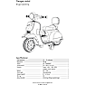 Licens Vespa PX150 Scooter - Lyserød