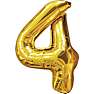 Salling tal folieballon nr. 4, H: 86 cm - Guld