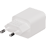 X2O 20W dobbelt hjemmelader USB-C/A GaN - Hvid