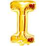 Salling bogstav folieballon "I" H: 35 cm - Guld