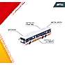 Majorette City MAN bus 13 cm - flere varianter - assorteret