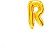 Salling bogstav folieballon "R" H: 35 cm - Guld