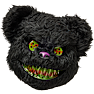 Halloween killer bjørn maske H: 24 cm - sort