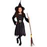 Halloween sort hekse kostume str. 164