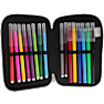 Danpen Junior Deluxe penalhus med indhold - sort glitter