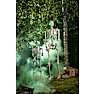 Halloween skelet med LED øjne H: 212 cm - hvid