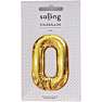 Salling tal folieballon nr. 0, H: 86 cm - Guld