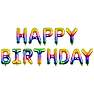 Folieballon "Happy Birthday" - multifarvet