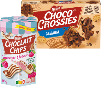 Choco Crossies oder Choclait Chips 