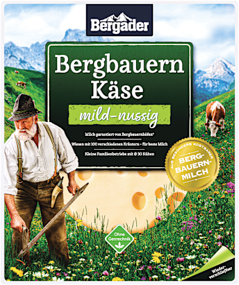 Bergader Bergbauern Käse in Scheiben