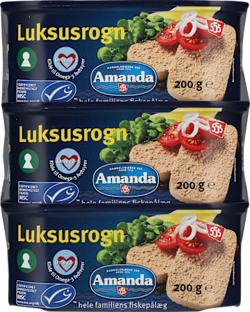 John West tun eller Amanda luksusrogn 3-pak