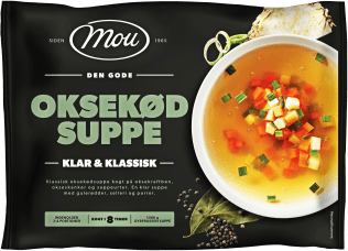 Mou hønse- eller oksekødsuppe