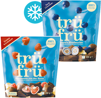 trü frü Eis Himbeere oder Blaubeere