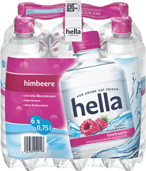 hella Wasser mit Geschmack 6 x 0,75 L