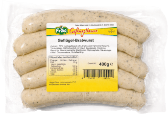 Friki Geflügel-Bratwurst im Saitling
