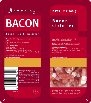 Brunchy bacon i strimler