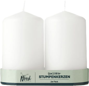  NORD 2er-Pack Stumpenkerze