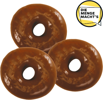 3 Stück Donuts  Milchschokolade