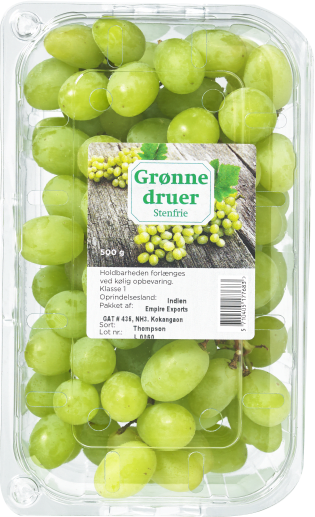 Grønne stenfri druer