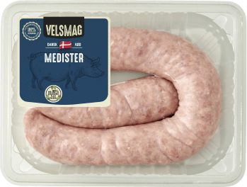 Velsmag dansk medister eller hakket grise- og kalvekød 8-12%