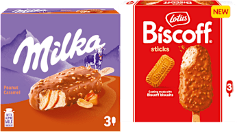 Milka, Oreo oder Lotus Stieleis