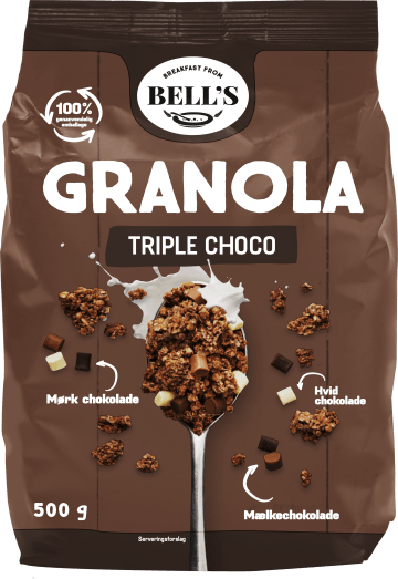 Breakfast From Bell's granola triple choco