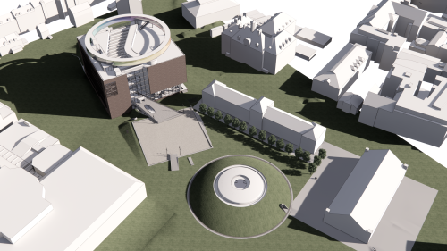 FORBESMASSIE 2020 og Schmidt Hammer Lassen Architects rendering Next Level fugleperspektiv