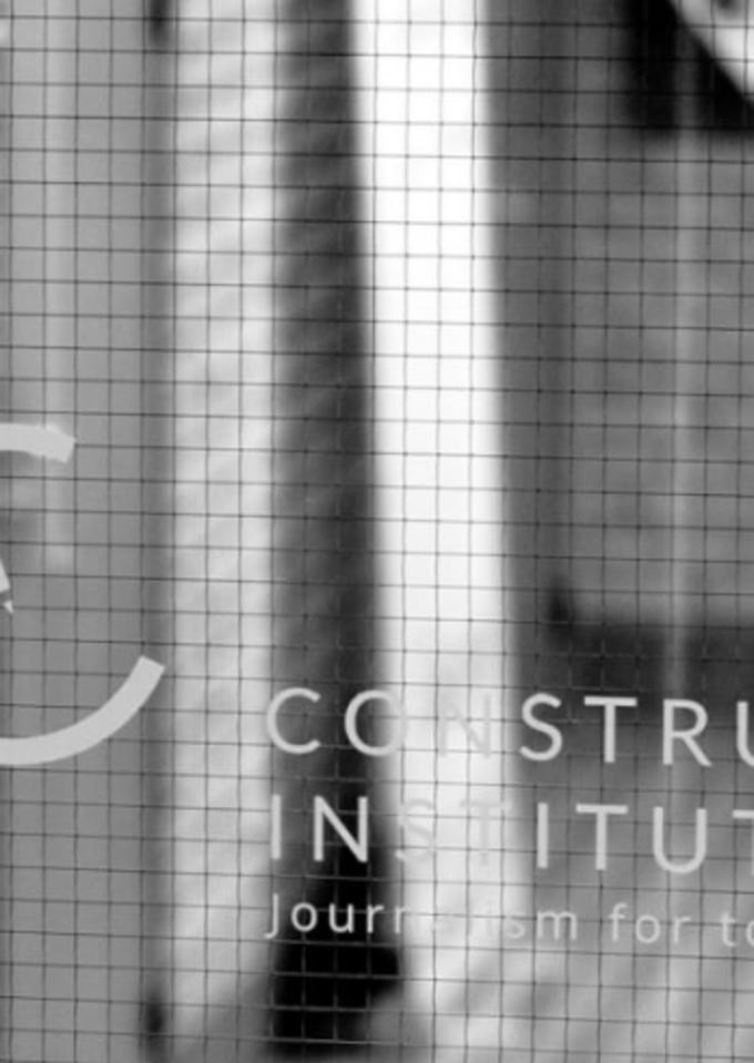 Constructive Institute logo on door