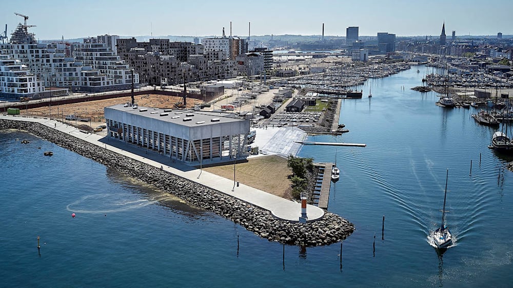 aarhus internationale sejlsportscenter dronebillede udefra