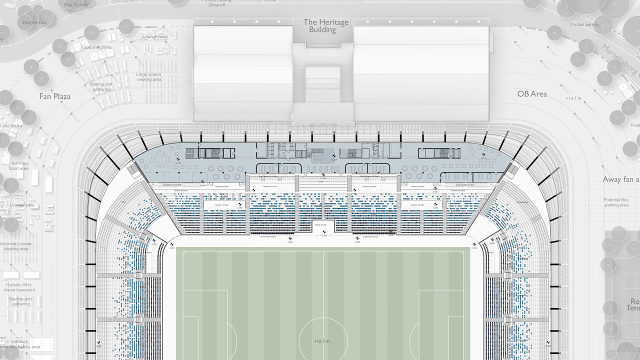 aarhus stadion tegning set helt ovenfra Foto Zaha Hadid Architects