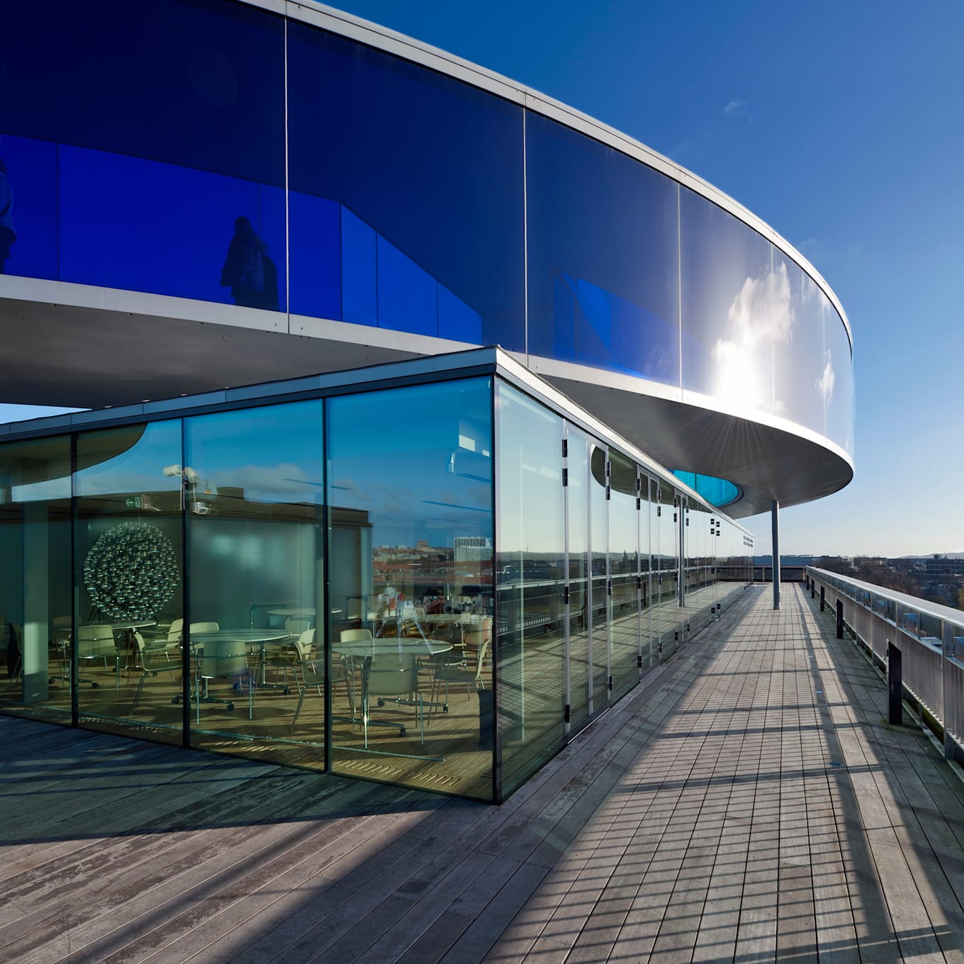 ARoS sunset lounge view