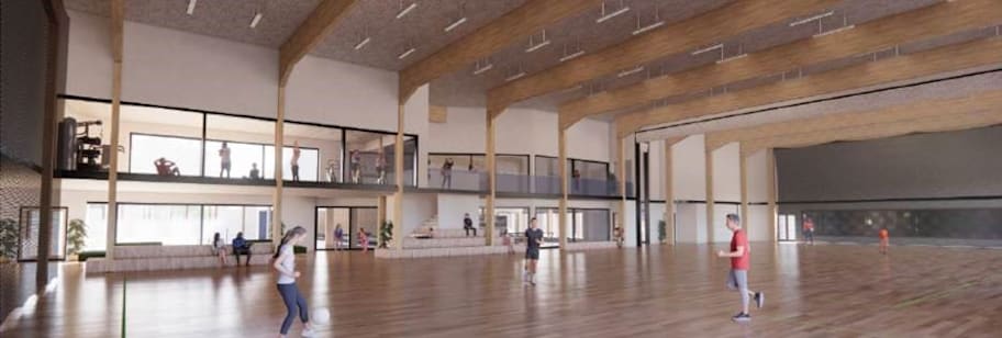 Aabyhøj Idrætscenter skitse indenfor