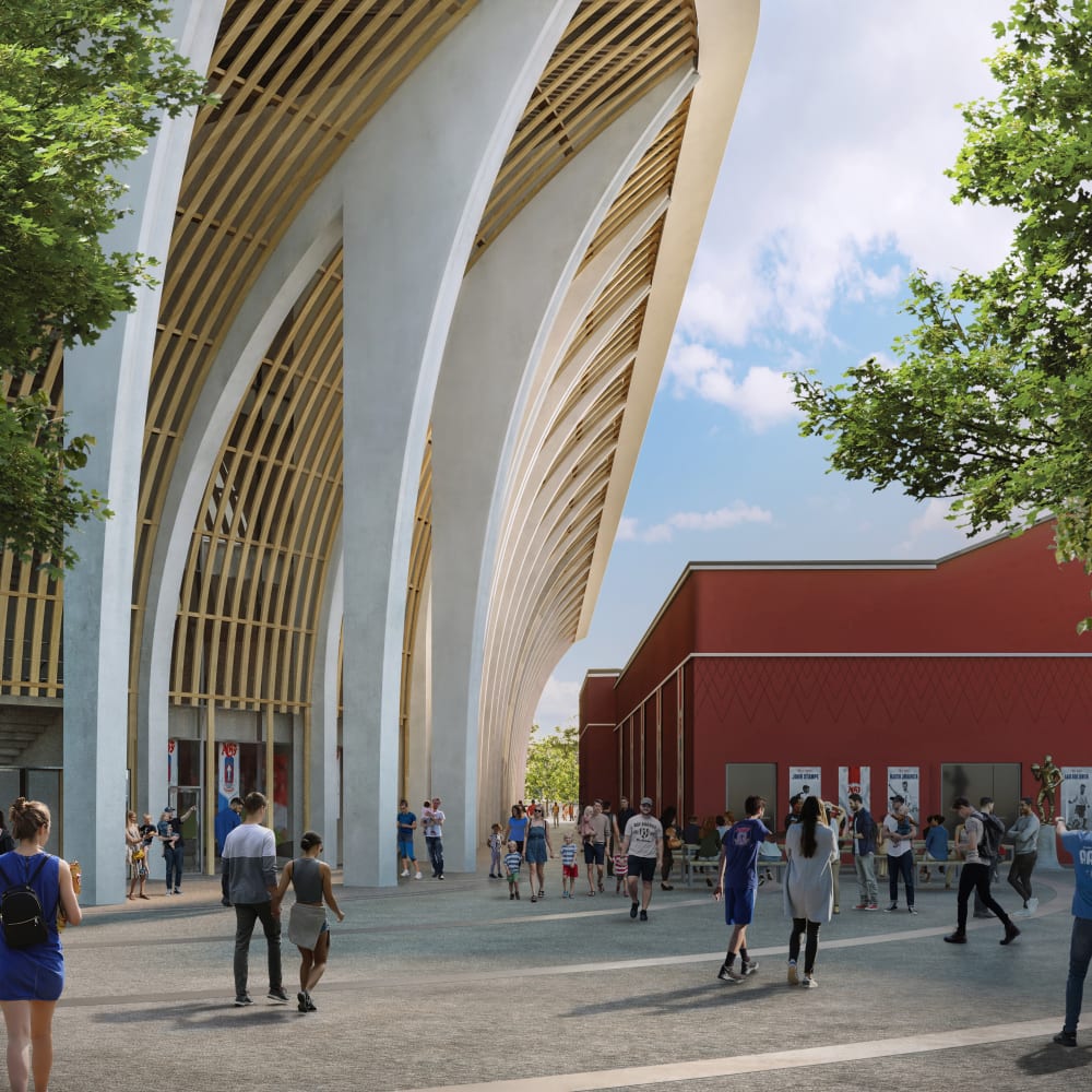 aarhus stadion fans paa vej til kamp Foto Zaha Hadid Architects