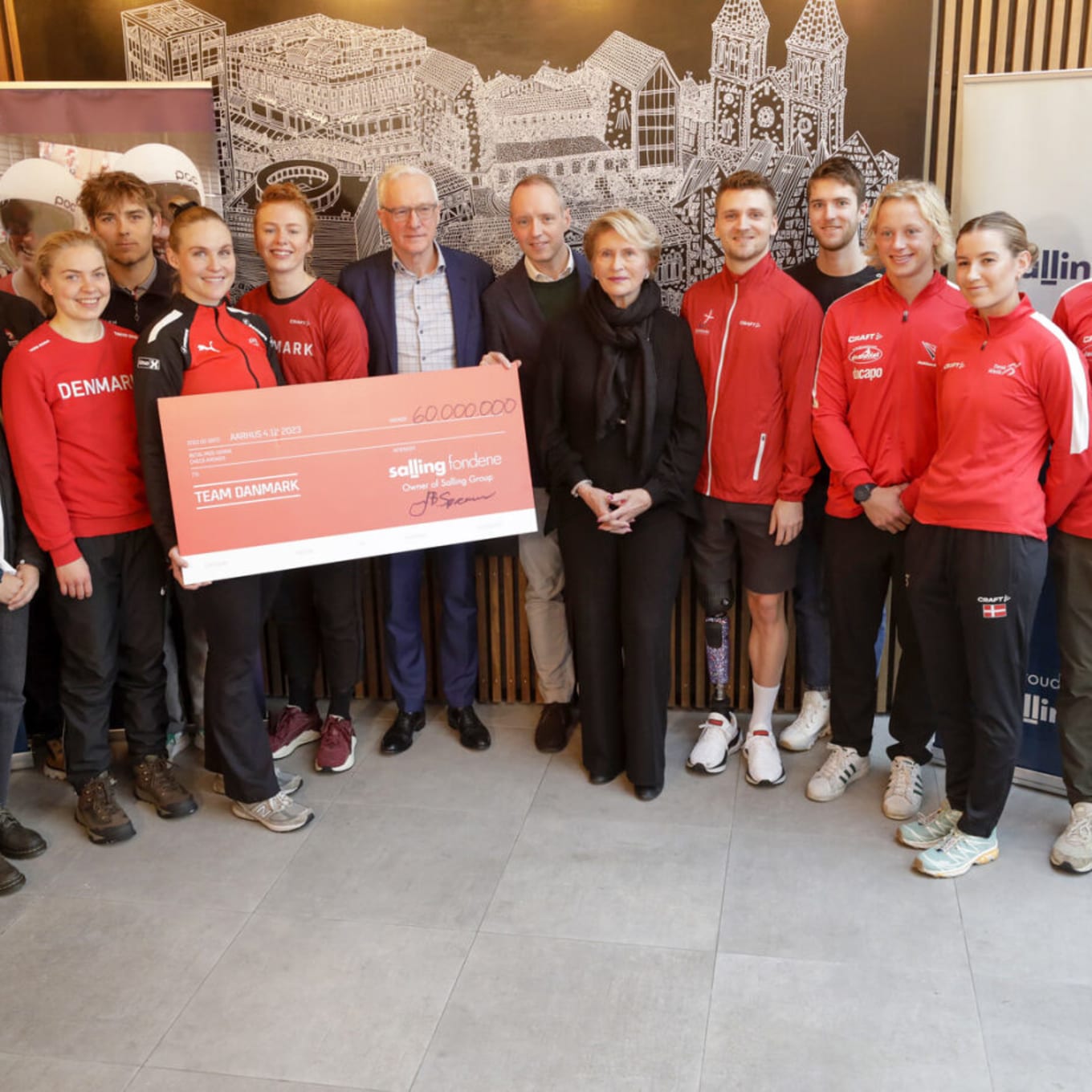 Team Danmark donation med check