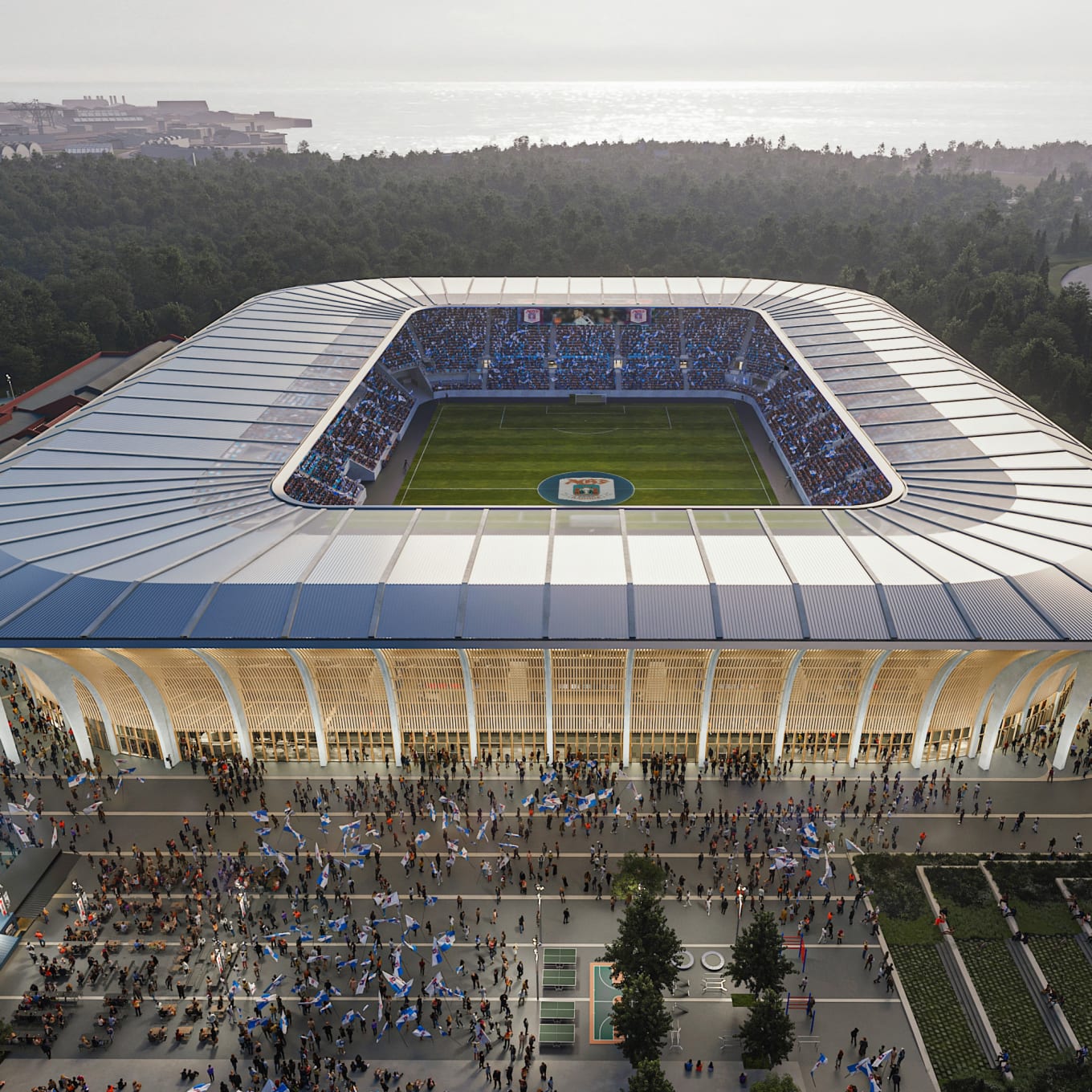 aarhus stadion fans er klar til hjemmekamp Foto Zaha Hadid Architects