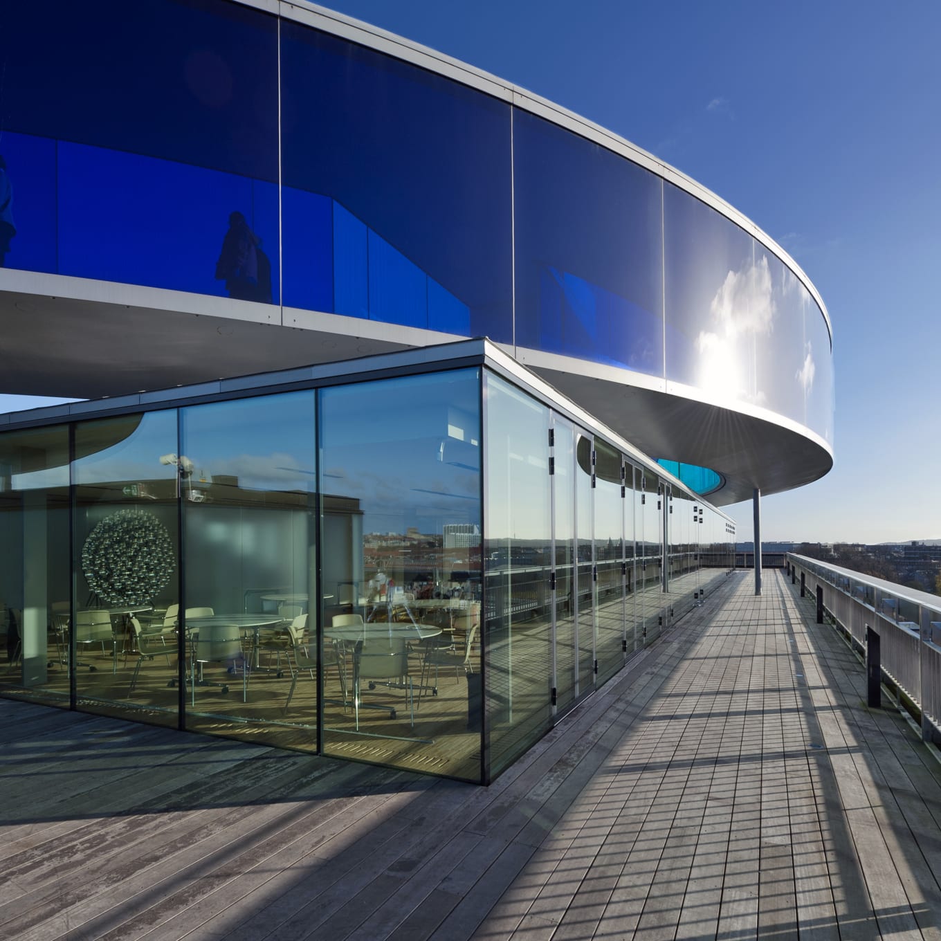 ARoS sunset lounge view
