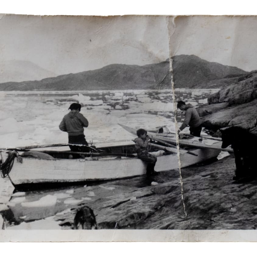 Beboers private foto af en båd i Grønland