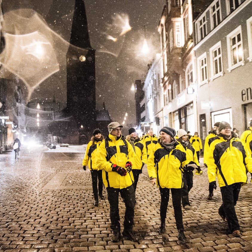 Natteravnene på vej ud i nattelivet i Aarhus