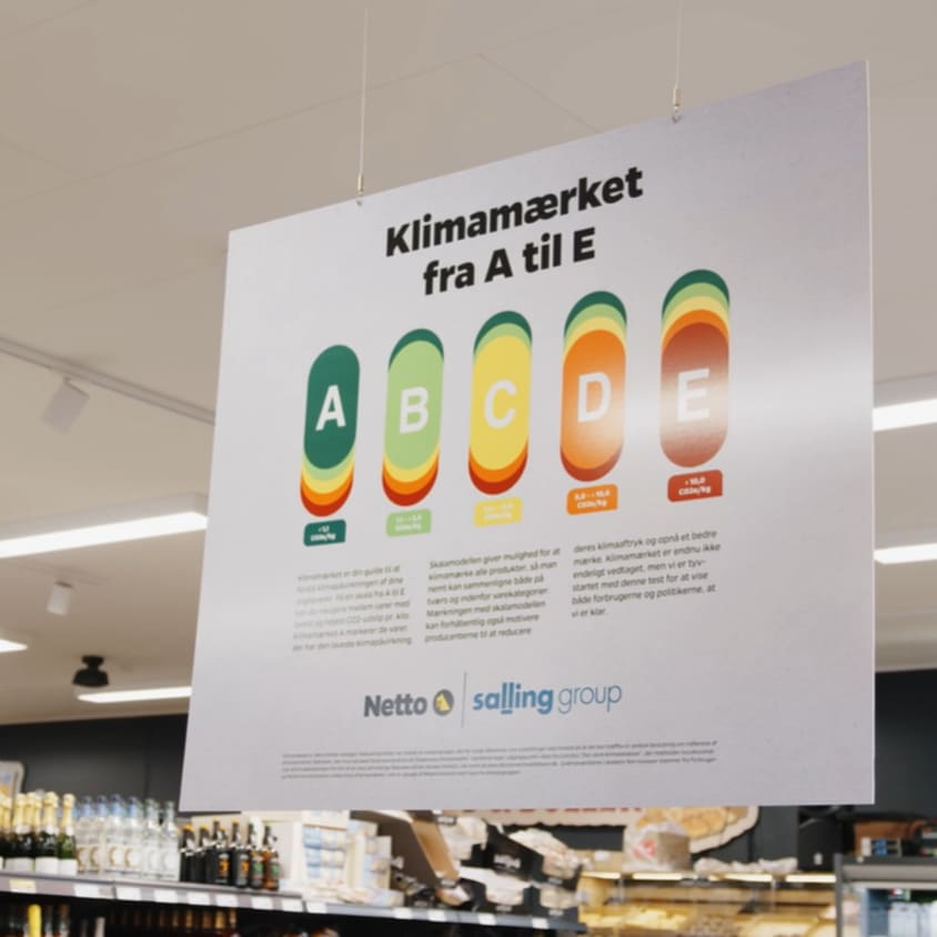 Test af klimamærke i Netto Allinge under Folkemøde 2023