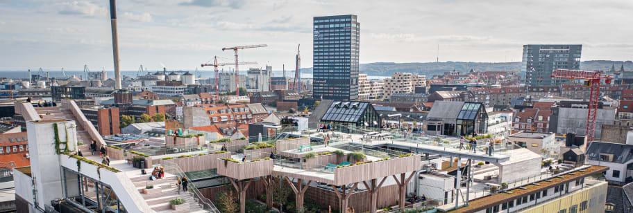 salling roofgarden set fra oven