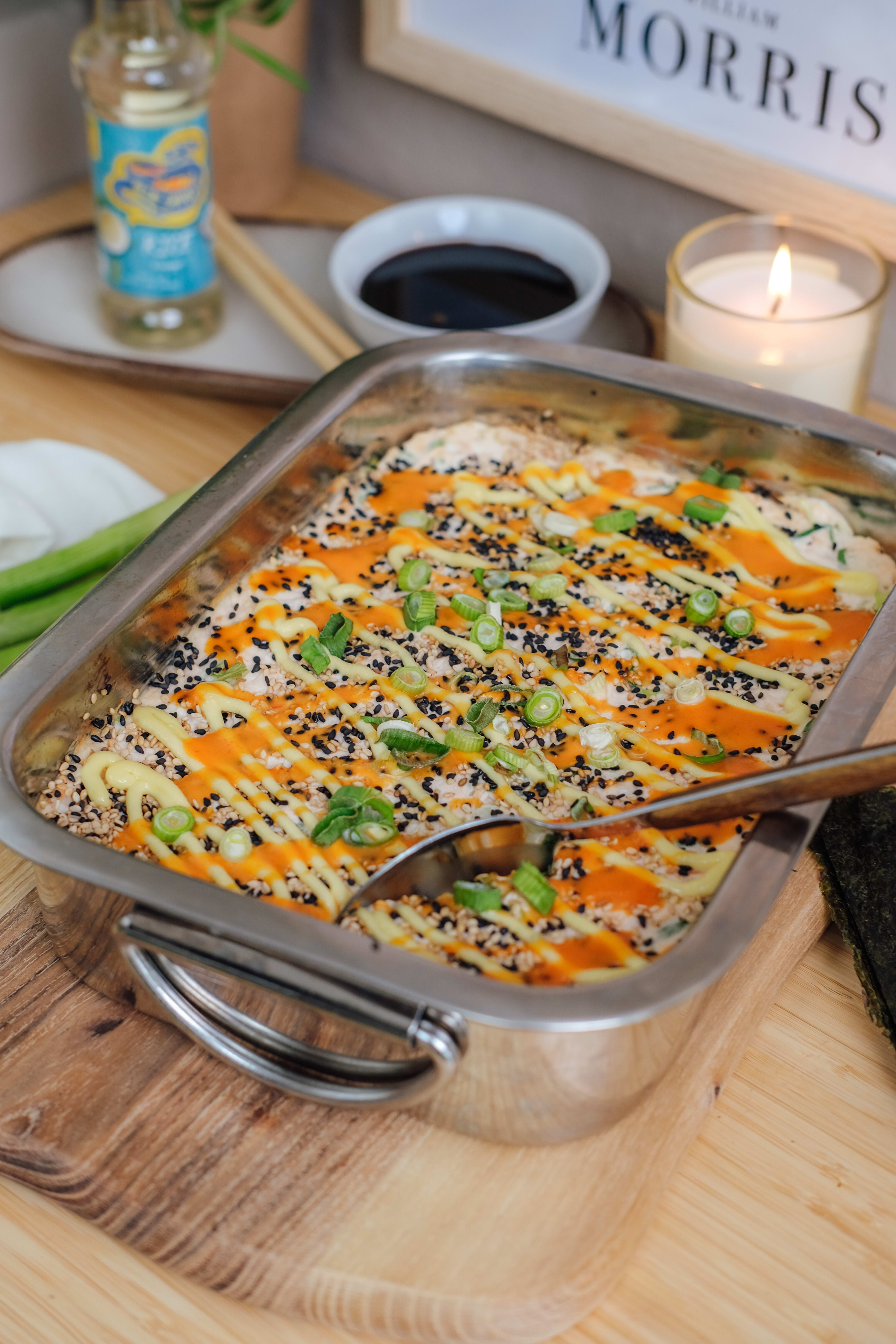 Bagt sushi i bakke 