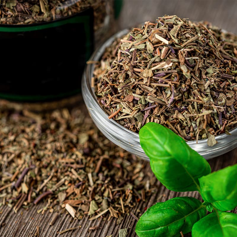 Herbes de proviance krydderi i skål