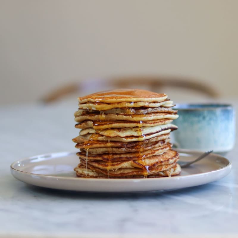 Amerikanske pandekager med sirup