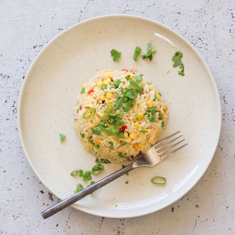 Fried rice med grønt og urter