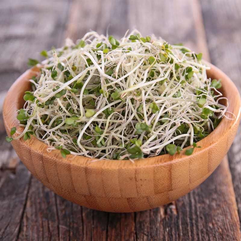 Friske broccolispirer i skål