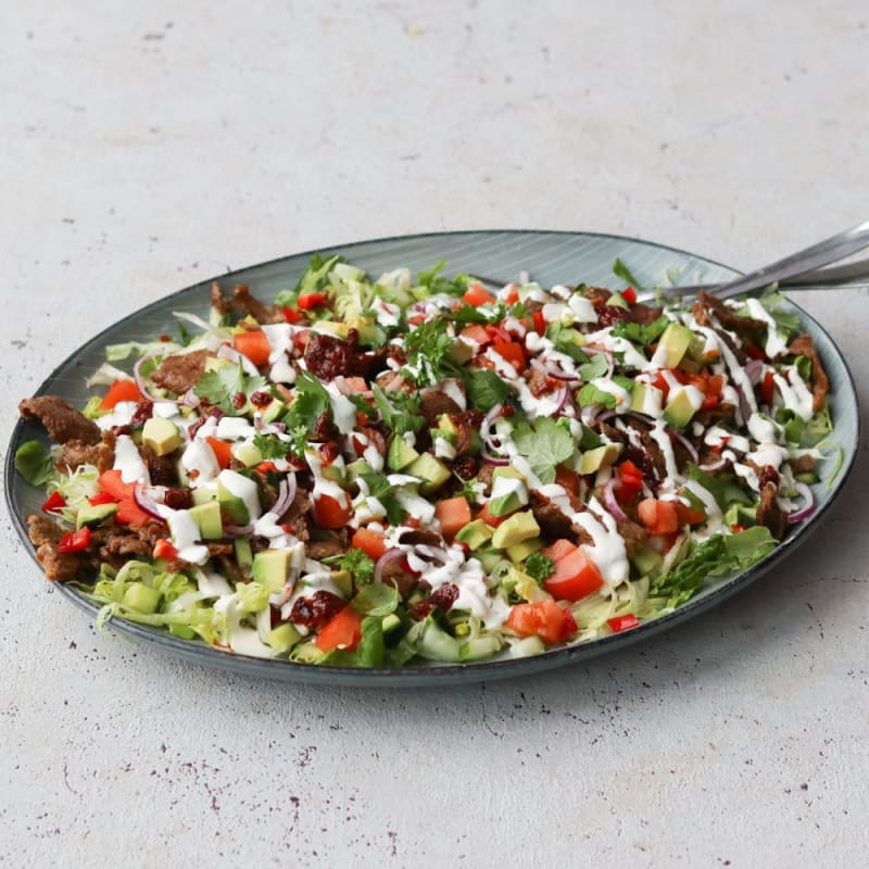 Kebabsalat med dressing