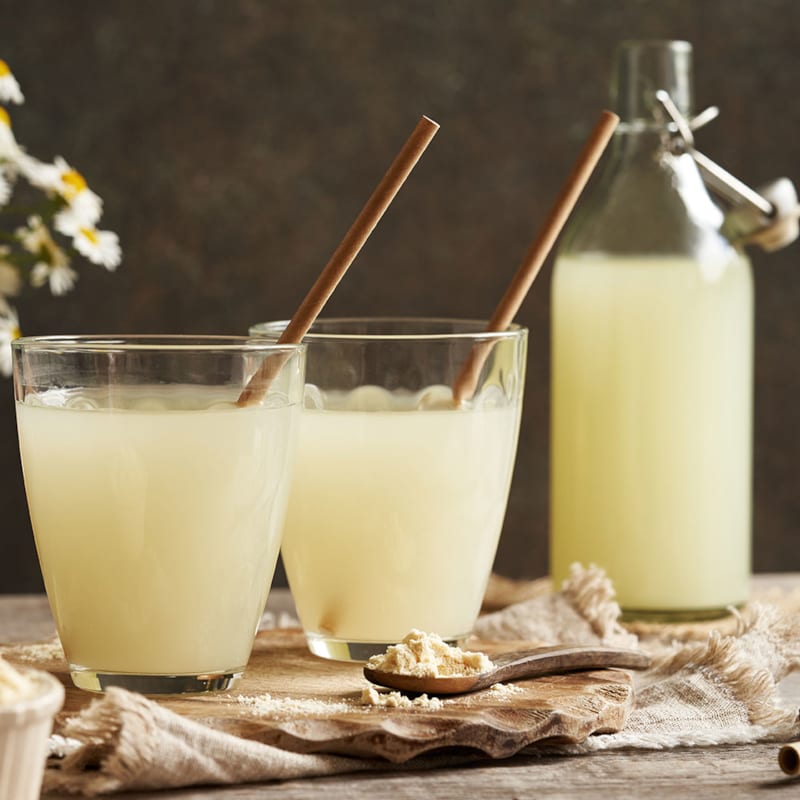 Valle i to glas og flaske