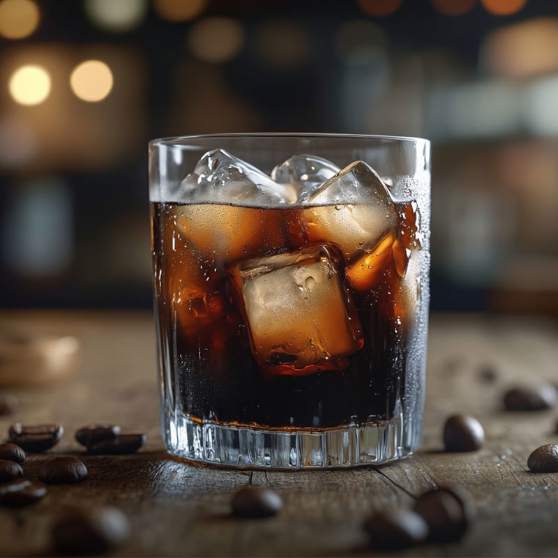 Black russian drink på bord