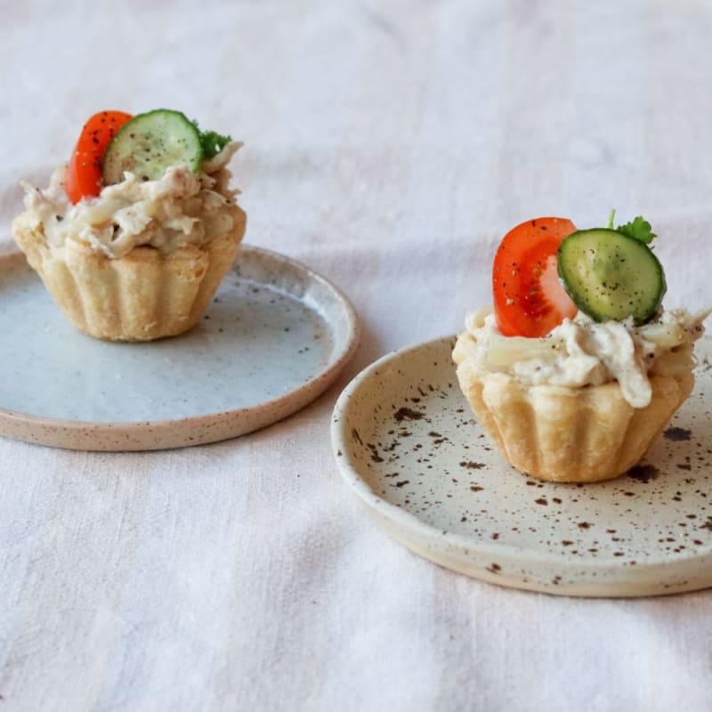 Tarteletter med høns i asparges