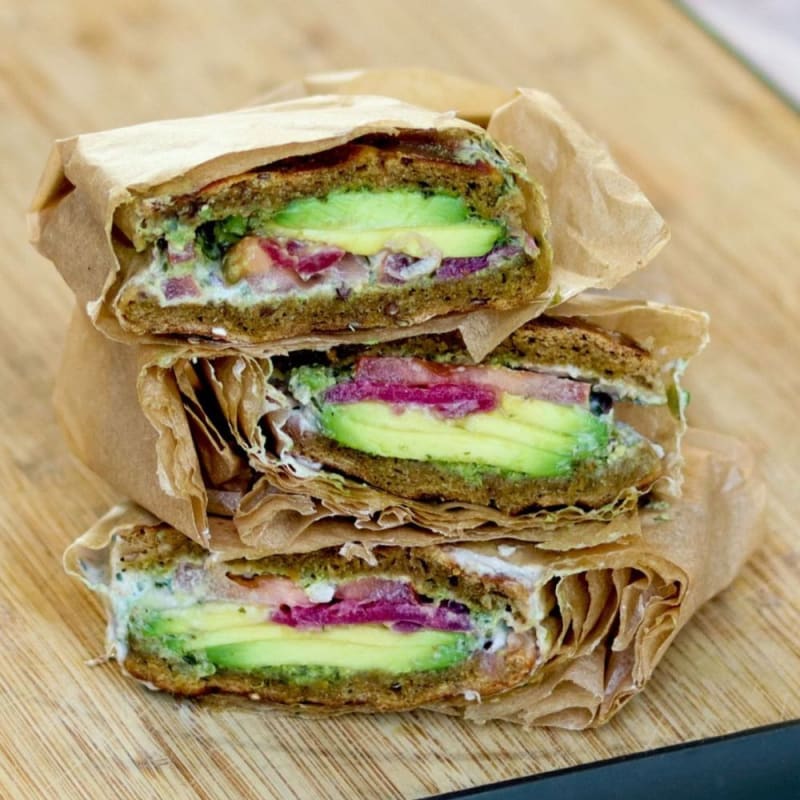 Panini med tunmousse og grønt